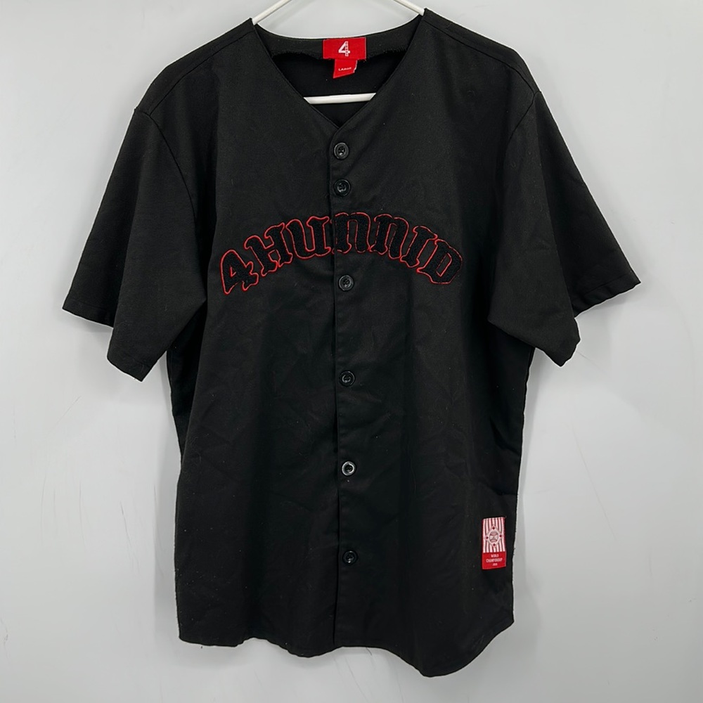 YG 4 Hunnid 2019 Baseball Jersey Black Men’s Size Large